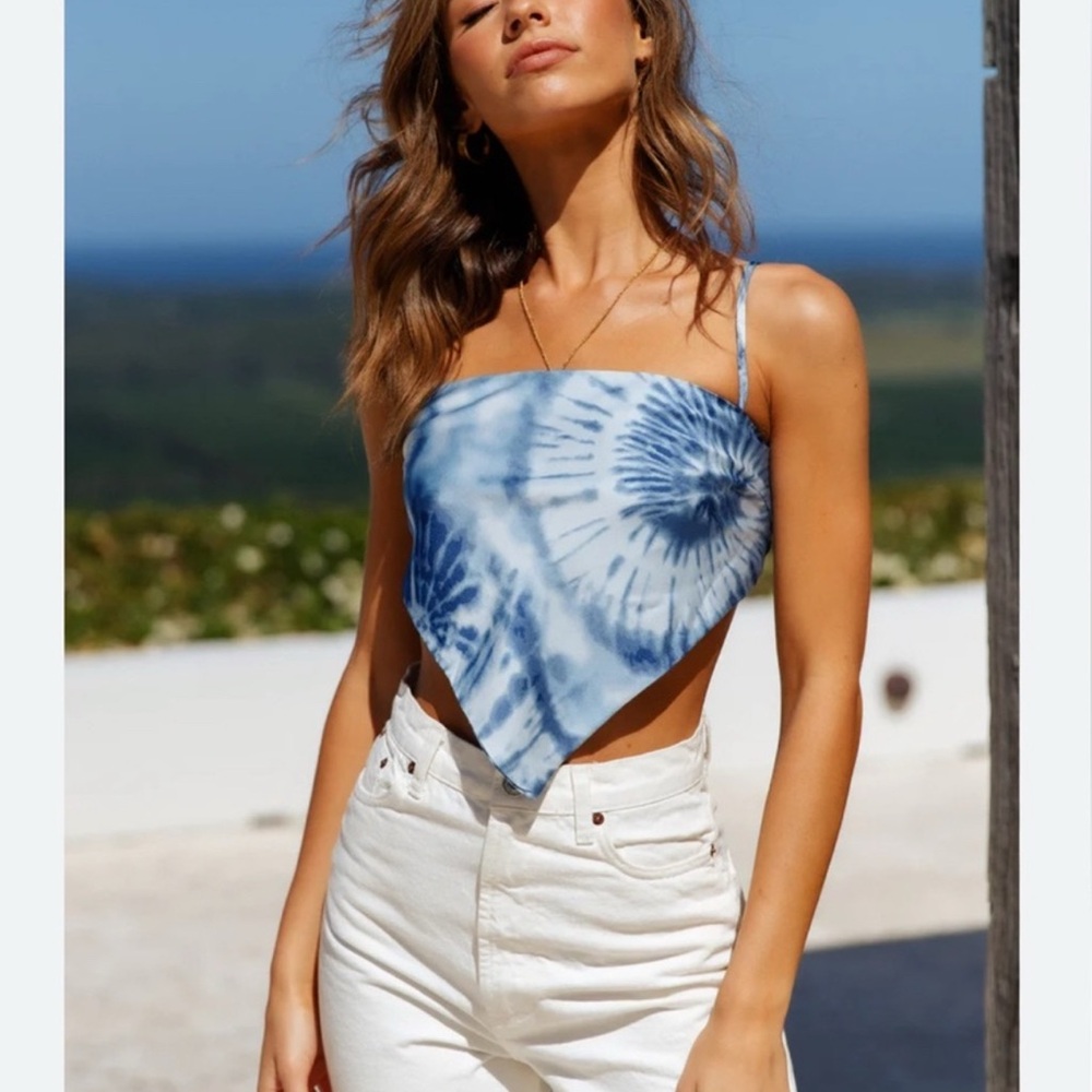 Printed Paisley Scarf Top, M, L - Picture 12 of 12